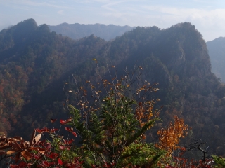 大ナゲシ頂上から見る赤岩尾根