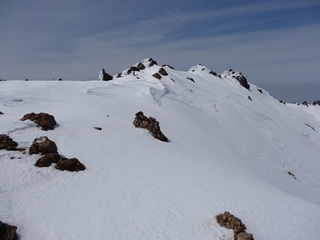 外輪山の北側の稜線